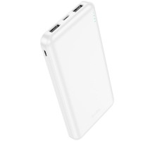 Мобильный аккумулятор Hoco J100 High-ranking white 10000mAh 2.1A 2xUSB-A белый