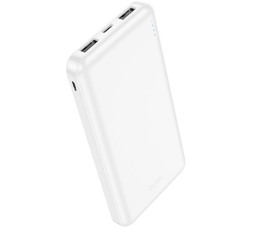 Мобильный аккумулятор Hoco J100 High-ranking white 10000mAh 2.1A 2xUSB-A белый
