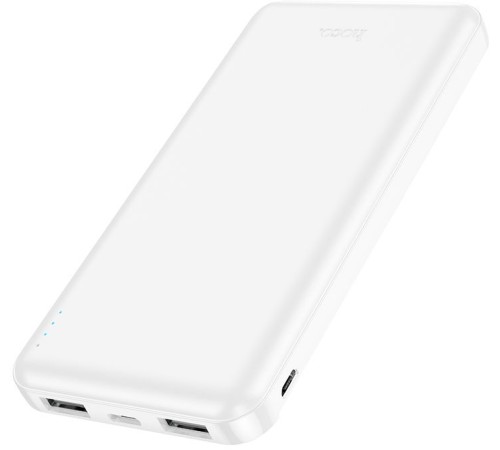 Мобильный аккумулятор Hoco J100 High-ranking white 10000mAh 2.1A 2xUSB-A белый