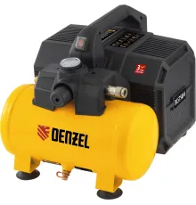 Компрессор  DLS750/6 безмасляный малошумный 750 Вт, 140 л/мин,ресивер 6 л// Denzel