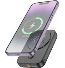 Мобильный аккумулятор Hoco J117A Esteem 10000mAh QC/PD 20W 2A USB-C беспров.зар. черный