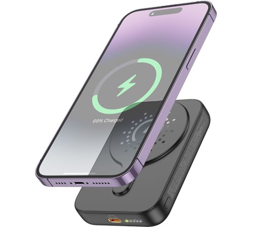 Мобильный аккумулятор Hoco J117A Esteem 10000mAh QC/PD 20W 2A USB-C беспров.зар. черный Мобильный аккумулятор Hoco J117A Esteem 10000mAh QC/PD 20W 2A USB-C беспров.зар. черный