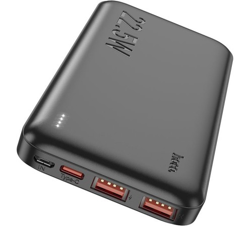 Мобильный аккумулятор Hoco J101 Astute 10000mAh QC/PD 22.5W 3A 2xUSB-A/USB-C черный Мобильный аккумулятор Hoco J101 Astute 10000mAh QC/PD 22.5W 3A 2xUSB-A/USB-C черный