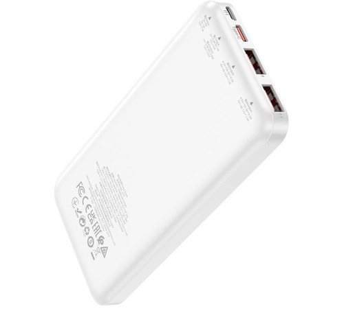 Мобильный аккумулятор Hoco J101 Astute white 10000mAh QC/PD 3A 2xUSB-A/USB-C серый Мобильный аккумулятор Hoco J101 Astute white 10000mAh QC/PD 3A 2xUSB-A/USB-C серый
