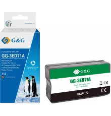 Картридж струйный G&G GG-3ED71A 712 черный (80мл) для HP DesignJet T650/T630/T250/T230/T210/Studio Plotter Printers