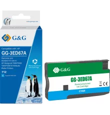 Картридж струйный G&G GG-3ED67A 712 голубой (29мл) для HP DesignJet T650/T630/T250/T230/T210/Studio Plotter Printers