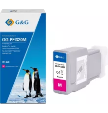 Картридж струйный G&G GG-PFI320M PFI-320M пурпурный (300мл) для Canon imagePROGRAF TM-200/200MFP/205/300/300MFP/305