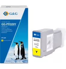 Картридж струйный G&G GG-PFI320Y PFI-320Y желтый (300мл) для Canon imagePROGRAF TM-200/200MFP/205/300/300MFP/305
