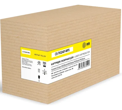 Картридж лазерный Cactus CS-TK5240Y-MPS желтый (6000стр.) для Kyocera Ecosys M5526cdn/M5526cdw/P5026cdn/P5026cdw