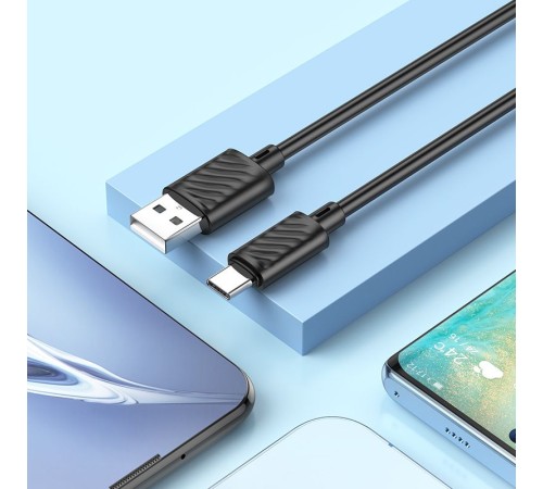 Кабель Hoco X88 Gratified X88 GRATIFIED TYPE-C USB-A-USB Type-C 1м черный Кабель Hoco X88 Gratified X88 GRATIFIED TYPE-C USB-A-USB Type-C 1м черный