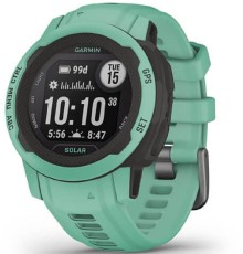 Смарт-часы Garmin Instinct 2S Solar Tactical 20мм 1.3" AMOLED корп.черный/мятный силикон рем.мятный (010-02564-02)