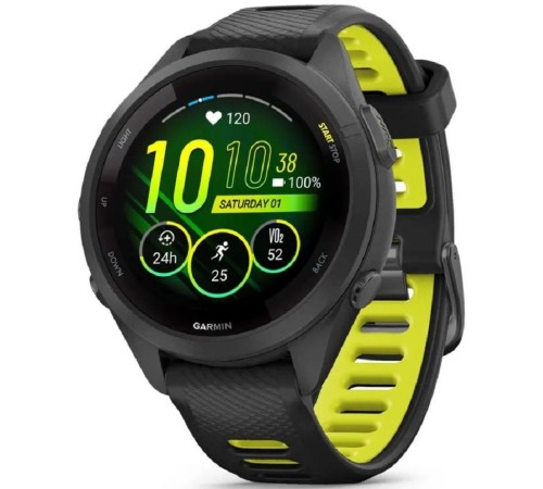 Смарт-часы Garmin Forerunner 265S 27.5мм 1.1" AMOLED корп.черный силикон рем.черный/желтый (010-02810-13) Смарт-часы Garmin Forerunner 265S 27.5мм 1.1" AMOLED корп.черный силикон рем.черный/желтый (010-02810-13)