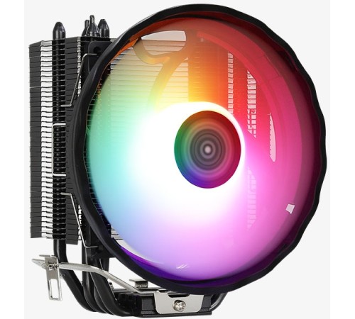 Устройство охлаждения(кулер) Aerocool Rave 4 ARGB PWM 4P Soc-AM5/AM4/1151/1200/1700 4-pin 18-27dB Al+Cu 130W 570gr LED Ret