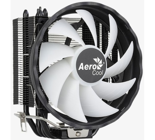 Устройство охлаждения(кулер) Aerocool Rave 4 ARGB PWM 4P Soc-AM5/AM4/1151/1200/1700 4-pin 18-27dB Al+Cu 130W 570gr LED Ret