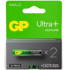 Батарея GP Ultra Plus Alkaline 24AUPA21-2CRSB2 AAA (2шт) блистер