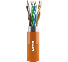 Кабель информационный NTSS NTSS-IN-FTP4-5Е-LSZH-OR кат.5E F/UTP 4X2X24AWG LSZH внешний 305м оранжевый