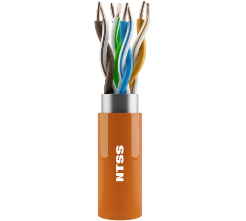 Кабель информационный NTSS NTSS-IN-FTP4-5Е-LSZH-OR кат.5E F/UTP 4X2X24AWG LSZH внешний 305м оранжевый