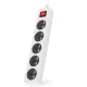 Сетевой фильтр Buro 500UNH-5-WG 5м (5 розеток) белый/серый (коробка)