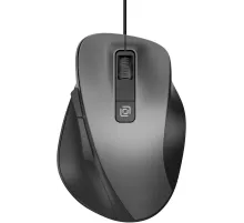 Мышь Оклик 504M черный/серый оптическая (3600dpi) silent USB (6but)