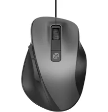 Мышь Оклик 504M черный/серый оптическая (3600dpi) silent USB (6but)