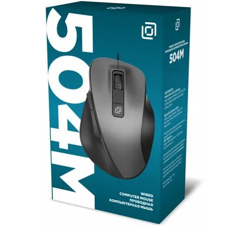 Мышь Оклик 504M черный/серый оптическая (3600dpi) silent USB (6but) Мышь Оклик 504M черный/серый оптическая (3600dpi) silent USB (6but)