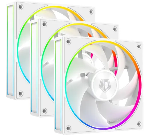 Вентилятор ID-Cooling AF-127-ARGB-W TRIO 4-pin 14-30dB 180gr LED Ret Вентилятор ID-Cooling AF-127-ARGB-W TRIO 4-pin 14-30dB 180gr LED Ret