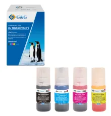 Чернила G&G GG-103BKCMY-45ml*4 103BKCMY голубой/пурпурный/желтый/черный набор 4x45мл для Epson EcoTank L1110/1210/1250/3110/3111/3116/3150/3151/3156/3160/3210/3211/3250/3251/3256/3260/3266/5190/5290/5296