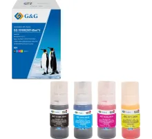 Чернила G&G GG-101BKCMY-45ml*4 101BKCMY голубой/пурпурный/желтый/черный набор 4x45мл для Epson EcoTank L4150/L4156/L4160/L4250/L4260/L4266/L6160/L6170/L6176/L6190/L6260/L6270/L6276/L6290