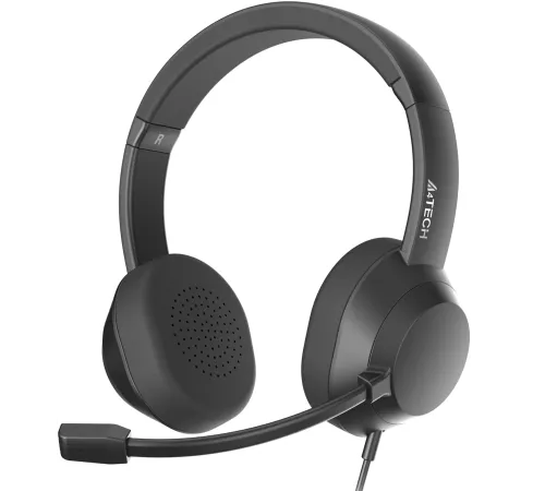 Наушники с микрофоном A4Tech FH150U черный 2м накладные USB оголовье (FH150U BLACK) Наушники с микрофоном A4Tech FH150U черный 2м накладные USB оголовье (FH150U BLACK)