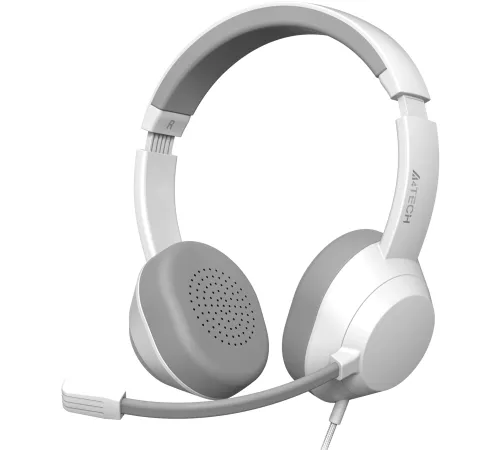 Наушники с микрофоном A4Tech FH150U белый 2м накладные USB оголовье (FH150U WHITE) Наушники с микрофоном A4Tech FH150U белый 2м накладные USB оголовье (FH150U WHITE)