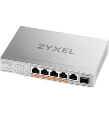 Коммутатор Zyxel XMG-105HP-EU0101F 5x2.5Гбит/с 1SFP+ 4PoE++ 70W неуправляемый