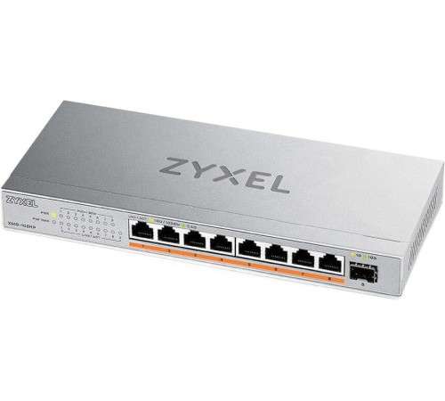 Коммутатор Zyxel XMG-108HP-EU0101F 8x2.5Гбит/с 1SFP+ 8PoE++ 100W неуправляемый Коммутатор Zyxel XMG-108HP-EU0101F 8x2.5Гбит/с 1SFP+ 8PoE++ 100W неуправляемый