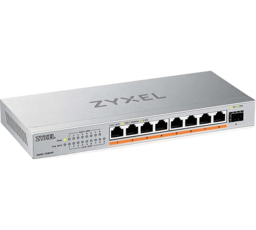 Коммутатор Zyxel XMG-108HP-EU0101F 8x2.5Гбит/с 1SFP+ 8PoE++ 100W неуправляемый Коммутатор Zyxel XMG-108HP-EU0101F 8x2.5Гбит/с 1SFP+ 8PoE++ 100W неуправляемый