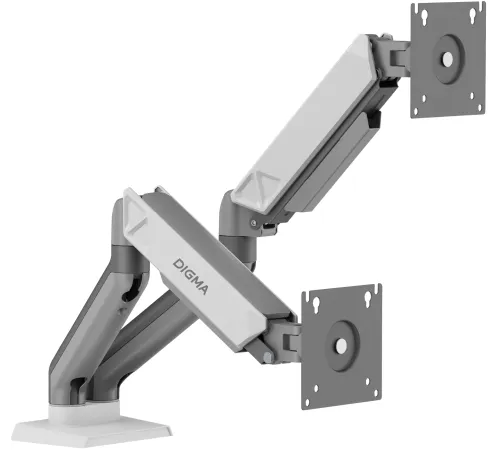 Кронштейн для мониторов ЖК Digma D-MM102D серый 17"-32" макс.9кг крепление к столешнице поворот и наклон
