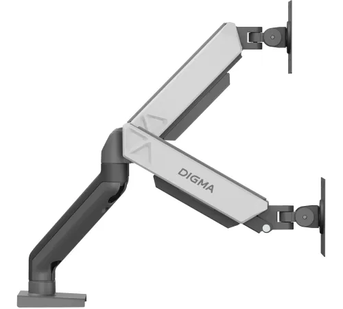 Кронштейн для мониторов ЖК Digma D-MM102D серый 17"-32" макс.9кг крепление к столешнице поворот и наклон