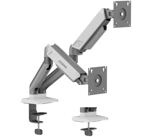 Кронштейн для мониторов ЖК Digma D-MM102D серый 17"-32" макс.9кг крепление к столешнице поворот и наклон