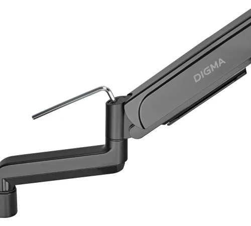 Кронштейн для мониторов ЖК Digma D-MM201 черный 17"-32" макс.9кг крепление к столешнице поворот и наклон Кронштейн для мониторов ЖК Digma D-MM201 черный 17"-32" макс.9кг крепление к столешнице поворот и наклон