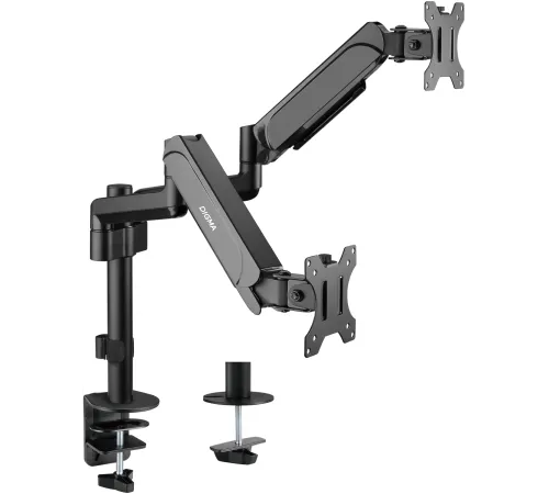 Кронштейн для мониторов ЖК Digma D-MM202D черный 17"-32" макс.9кг крепление к столешнице поворот и наклон Кронштейн для мониторов ЖК Digma D-MM202D черный 17"-32" макс.9кг крепление к столешнице поворот и наклон