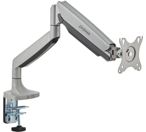 Кронштейн для мониторов ЖК Digma D-MM301 серый 17"-45" макс.15кг крепление к столешнице поворот и наклон