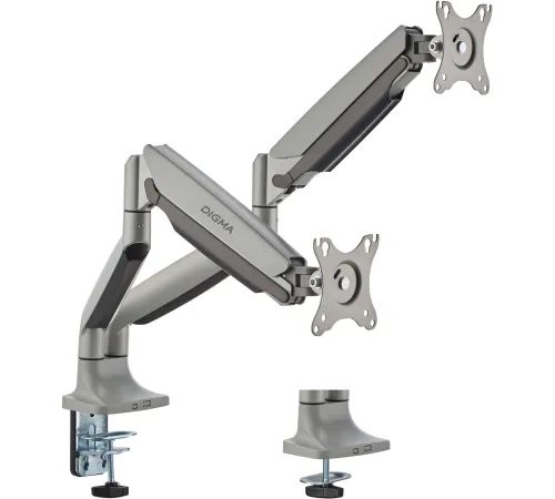 Кронштейн для мониторов ЖК Digma D-MM302D серый 17"-35" макс.9кг крепление к столешнице поворот и наклон