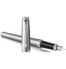 Ручка перьев. Parker Urban Core F200 (1931605) Metro Metallic CT M сталь нержавеющая подар.кор.