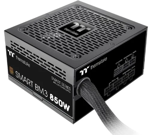 Блок питания Thermaltake ATX 850W Smart BM3 Gen.5 80+ bronze 24pin APFC 120mm fan 12xSATA Cab Manag RTL Блок питания Thermaltake ATX 850W Smart BM3 Gen.5 80+ bronze 24pin APFC 120mm fan 12xSATA Cab Manag RTL