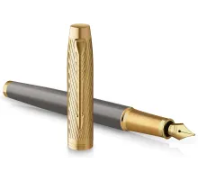 Ручка перьев. Parker Pioneers IM F329 (2200956) Arrow GT F сталь нержавеющая/позолота подар.кор.