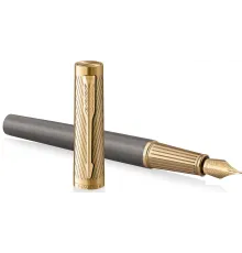 Ручка перьев. Parker Pioneers Ingenuity F571 (2200949) Arrow GT F сталь нержавеющая/позолота подар.кор.