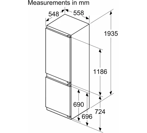 Холодильник Bosch KIN96VFD0 2-хкамерн. белый