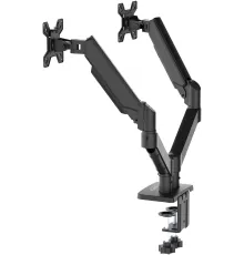 Кронштейн для мониторов ЖК Buro BU-M12 черный 17"-32" макс.10кг крепление к столешнице поворот и наклон