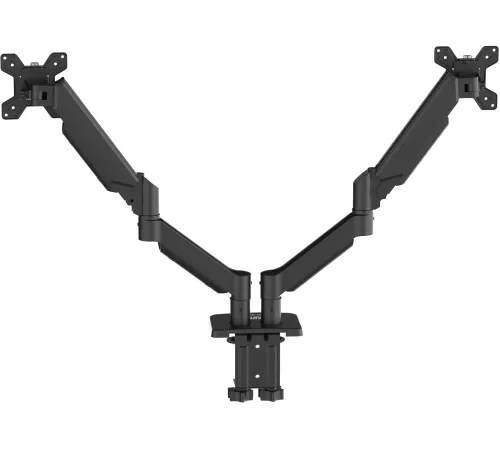 Кронштейн для мониторов ЖК Buro BU-M12 черный 17"-32" макс.10кг крепление к столешнице поворот и наклон
