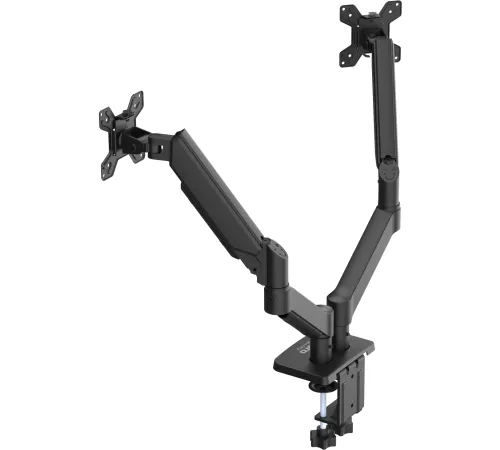 Кронштейн для мониторов ЖК Buro BU-M12 черный 17"-32" макс.10кг крепление к столешнице поворот и наклон