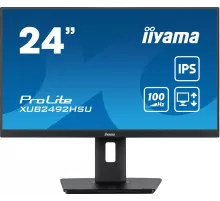 Монитор Iiyama 23.8" ProLite XUB2492HSU-B6 черный IPS LED 0.4ms 16:9 HDMI M/M матовая HAS Piv 1000:1 250cd 178гр/178гр 1920x1080 100Hz DP FHD USB 4.9кг