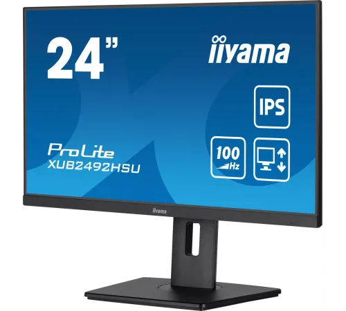 Монитор Iiyama 23.8" ProLite XUB2492HSU-B6 черный IPS LED 0.4ms 16:9 HDMI M/M матовая HAS Piv 1000:1 250cd 178гр/178гр 1920x1080 100Hz DP FHD USB 4.9кг